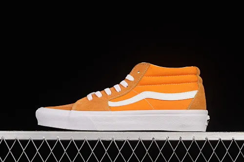 All categories Vans Vans series Vans Mid Vans China Vans Sk8-Mid Vans 2022 spring new orange soda mid-top skateboard shoes VN0A3WM360C